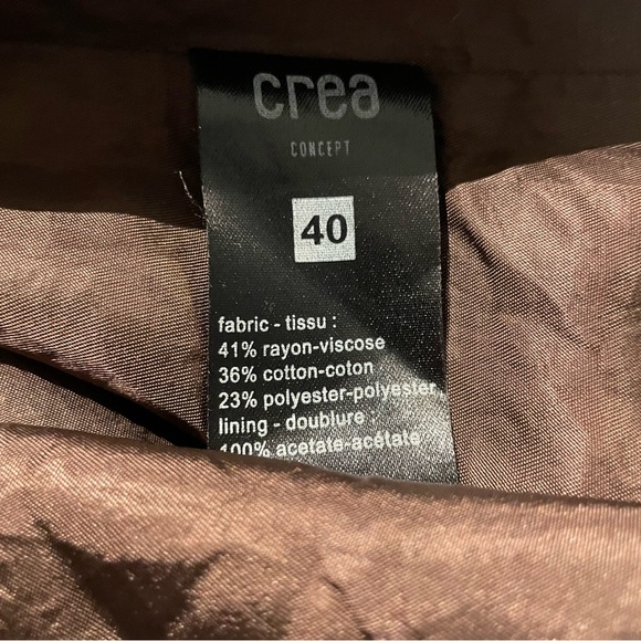 Crea Concept Brown Maxi Dress with Asymmetric Hem Avant-Garde Artistic Size Med - Picture 10 of 10